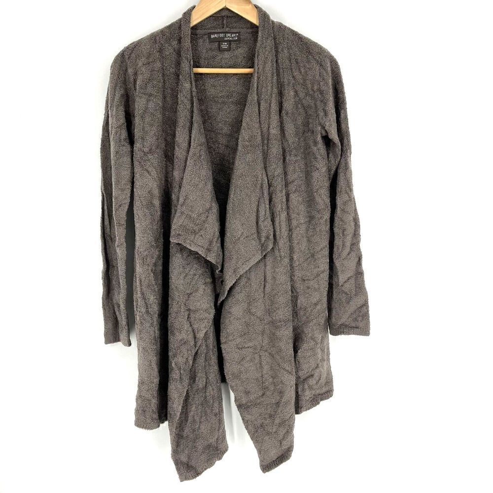 Barefoot Dreams Sweater Size Small Medium Gray Calypso CozyChic Wrap Cardigan